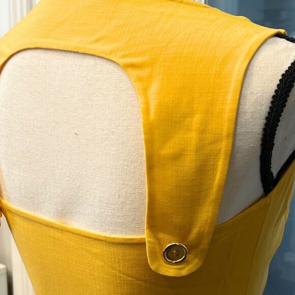 Union Made Yellow Sleeveless Cut Out Dress 8 - Picture 9 of 13